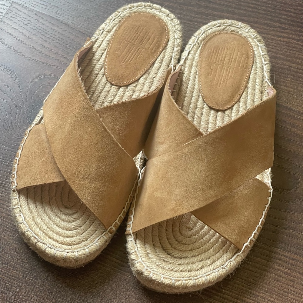Charlotte Stone Espadrille Slides. US 7